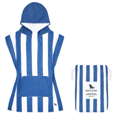 Dock & Bay Poncho Kids Cabana Whitsunday Blue