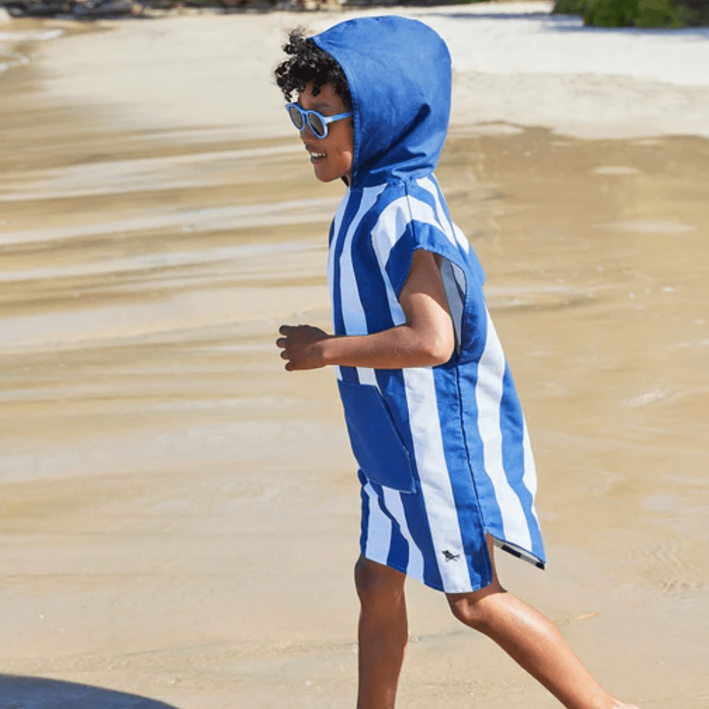 Dock & Bay Poncho Kids Cabana Whitsunday Blue