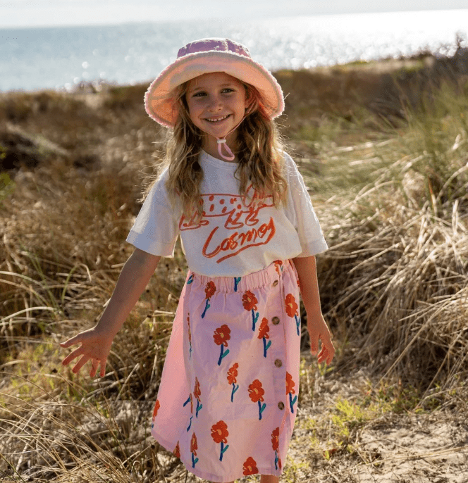 Acorn Kids Strawberry Frayed Bucket Hat