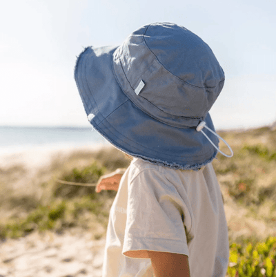 Acorn Kids Blue Frayed Bucket Hat