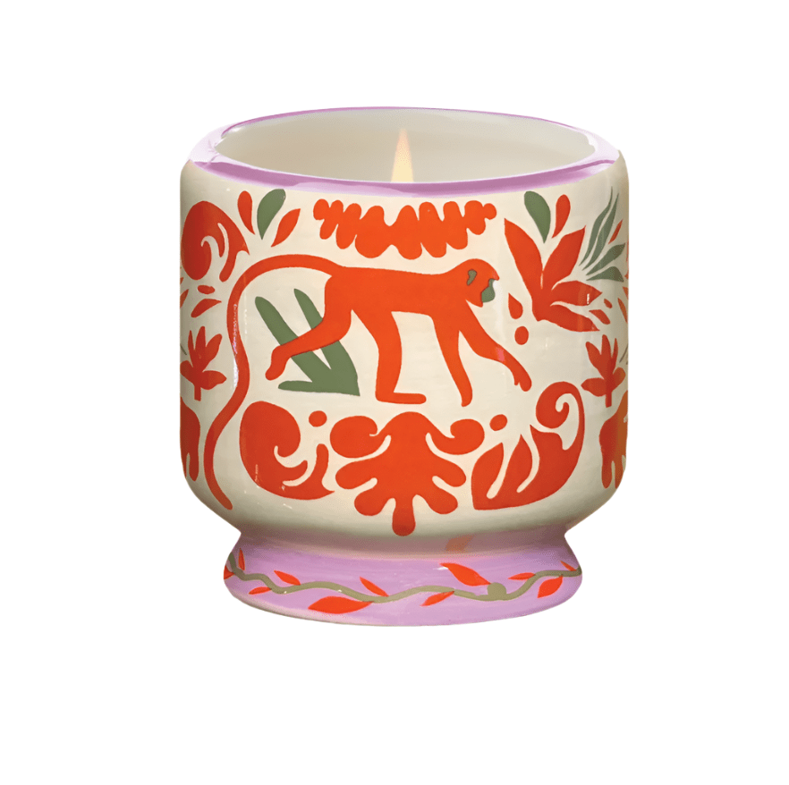 Adopo 8oz Jungle Ceramic Candle Coconut & Amber