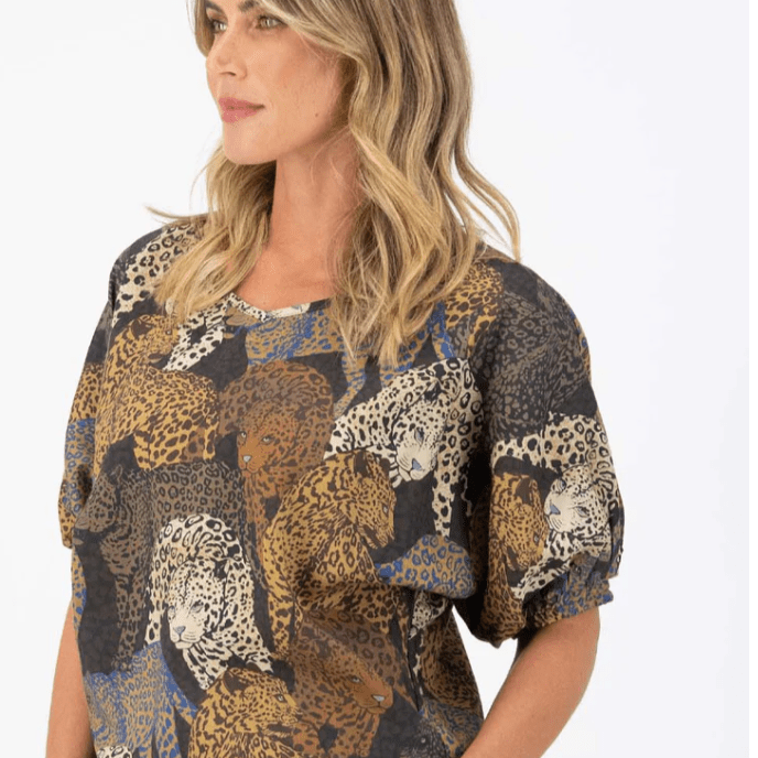 Olga De Polga Sabana Camisa in Cotton Rayon Seersucker