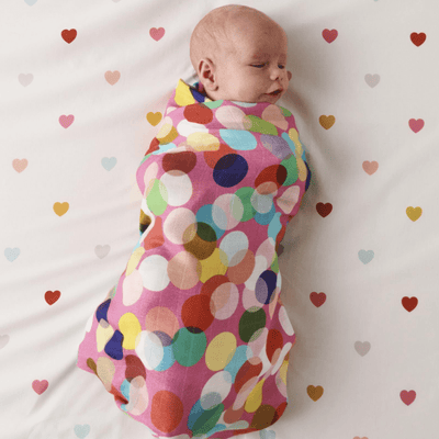 Kip and Co Confetti Pink Bamboo Swaddle