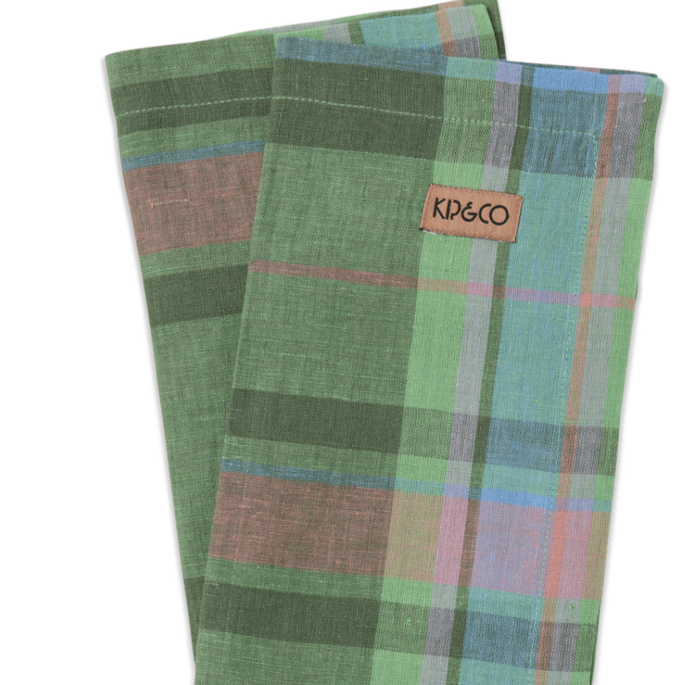 Kip and Co Jewel of The Nile Tartan LInen Napkin