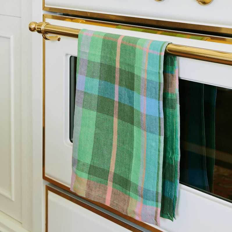 Kip and Co Jewel of The Nile Tartan Linen Tea Towel