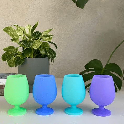 Porter Green Marine Stem Silicone Wine Glasses