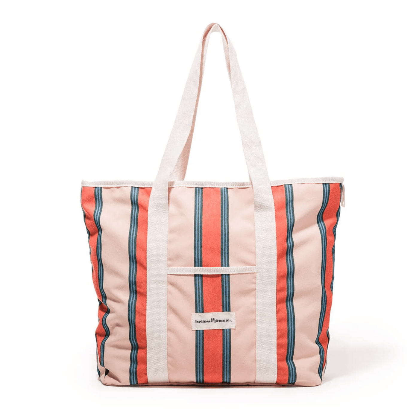 Business and Pleasure Beach Bag Bistro Dusty Pink Stripe