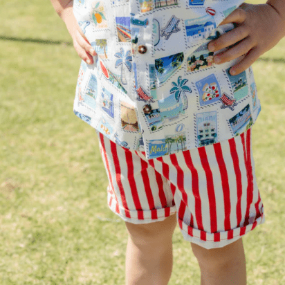 Milky Clothing Red Stripe Short