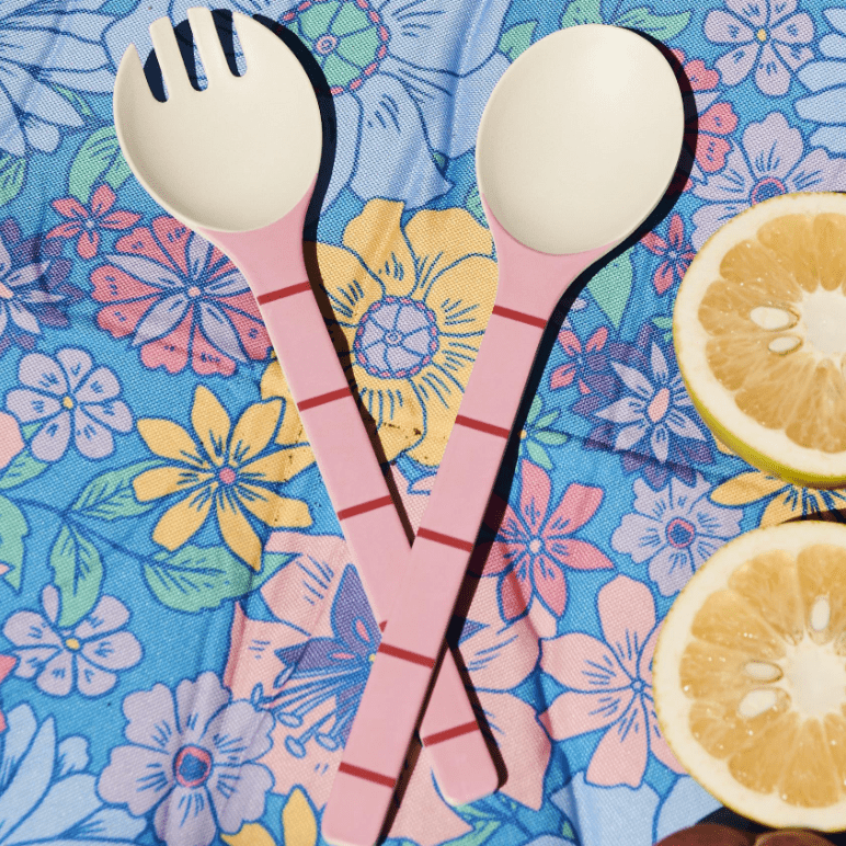 Kip and Co Iced Vovo Stripe Salad Servers