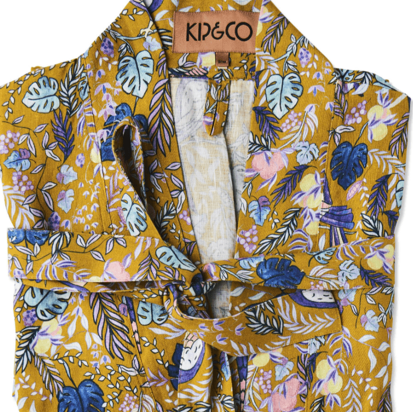 Kip and Co Birds of Paradise Linen Robe