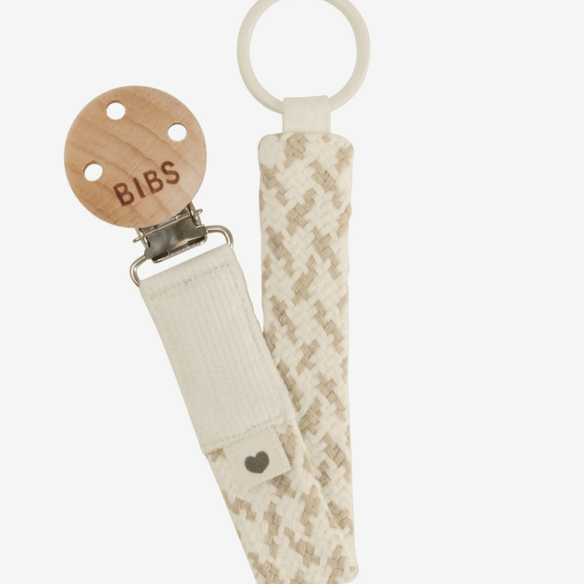 Pacifier Clip Ivory and Vanilla