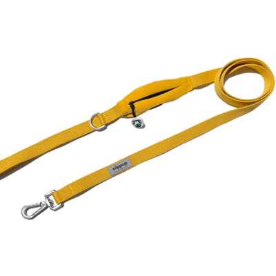 Ziippup Yellow Dog Lead with Built in Poop Bag Holder