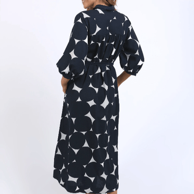 Elm Demi Spot Navy Dress