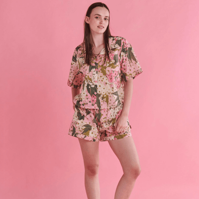 Kip and Co Bush Blossom Cotton Short Sleevwe Shirt & Short