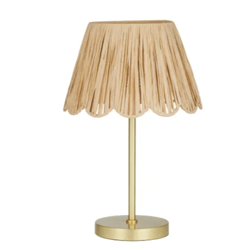 Sanita Metal/Raffia Table Lamp