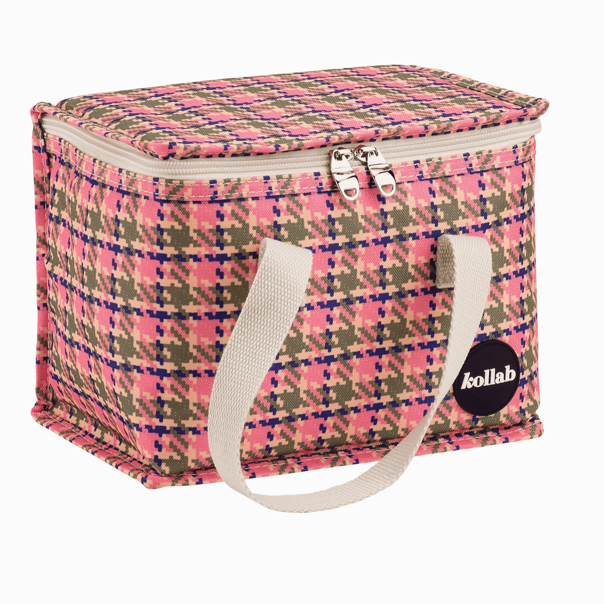 Kollab Lunch Box Pink Houndstooth