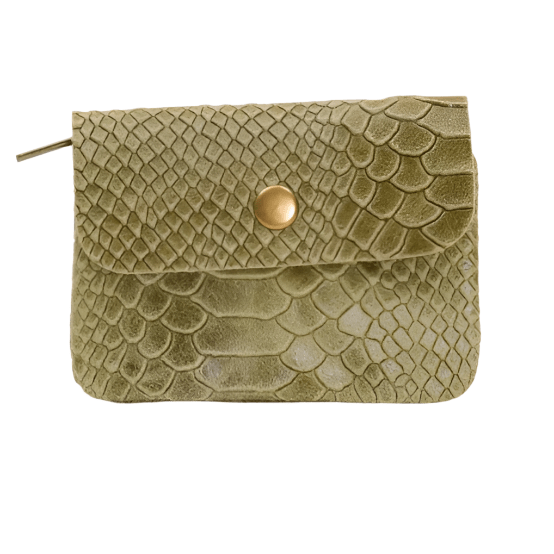 Maison Fanli Snake Coin Purse Khaki