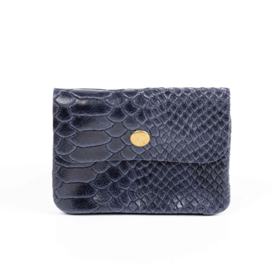 Maison Fanli Snake Coin Purse Navy