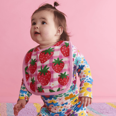 Kip and Co Strawberry Jam Cotton Bib