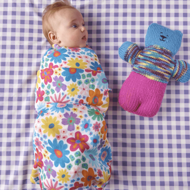 Kip and Co Rainbow Flowers Bamboo Swaddle