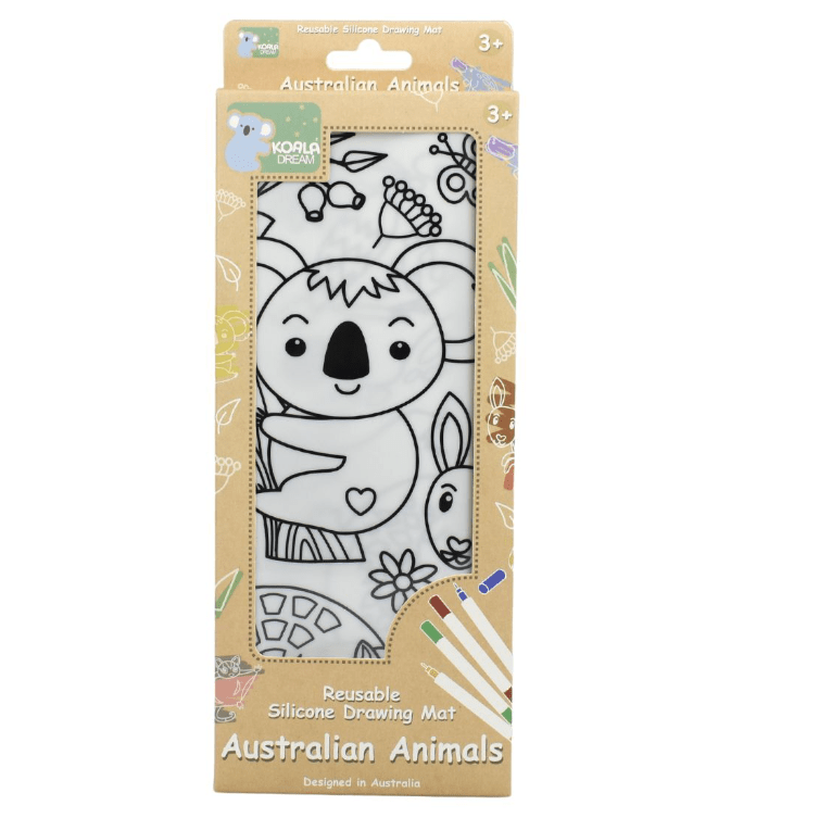 Reuasble Silicone Drawing Mat Australian Animals