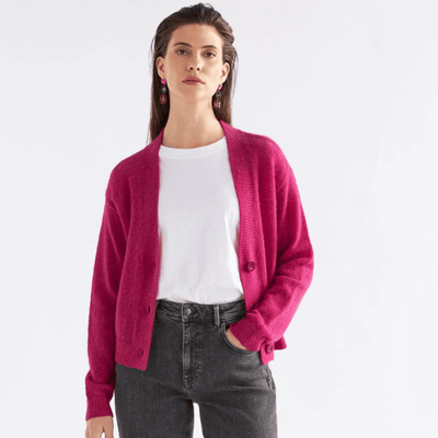 Elk The Label Daaru Cardigan Bright Pink