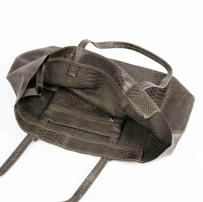 Maison Fanli Snake Tote Bag Khaki