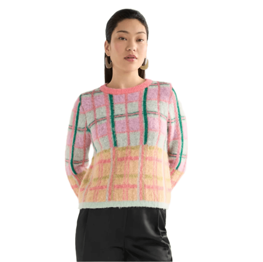 Elk the Label Ostti Sweater Pink Punch Check