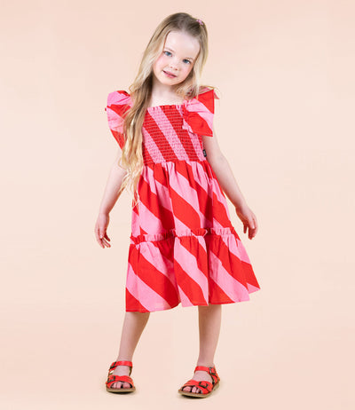 Rock Your Kid Candy Wrap Shirred Dress