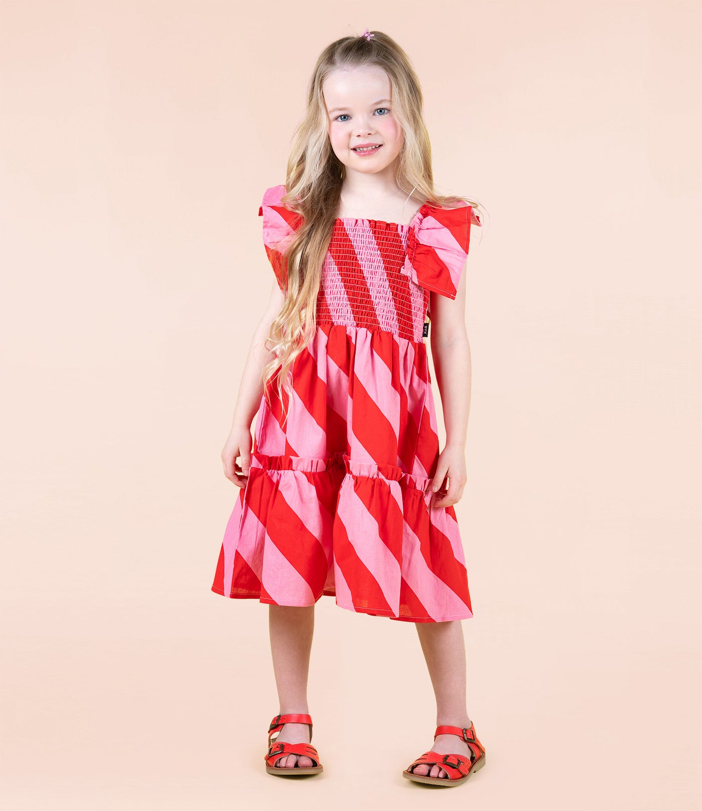 Rock Your Kid Candy Wrap Shirred Dress