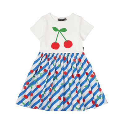 Rock Your Kid Cherry Stripes T Shirt Dress