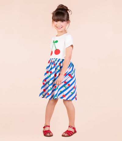 Rock Your Kid Cherry Stripes T Shirt Dress