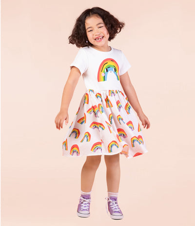 Rock Your Kid Over the Rainbow T Shirt Dress