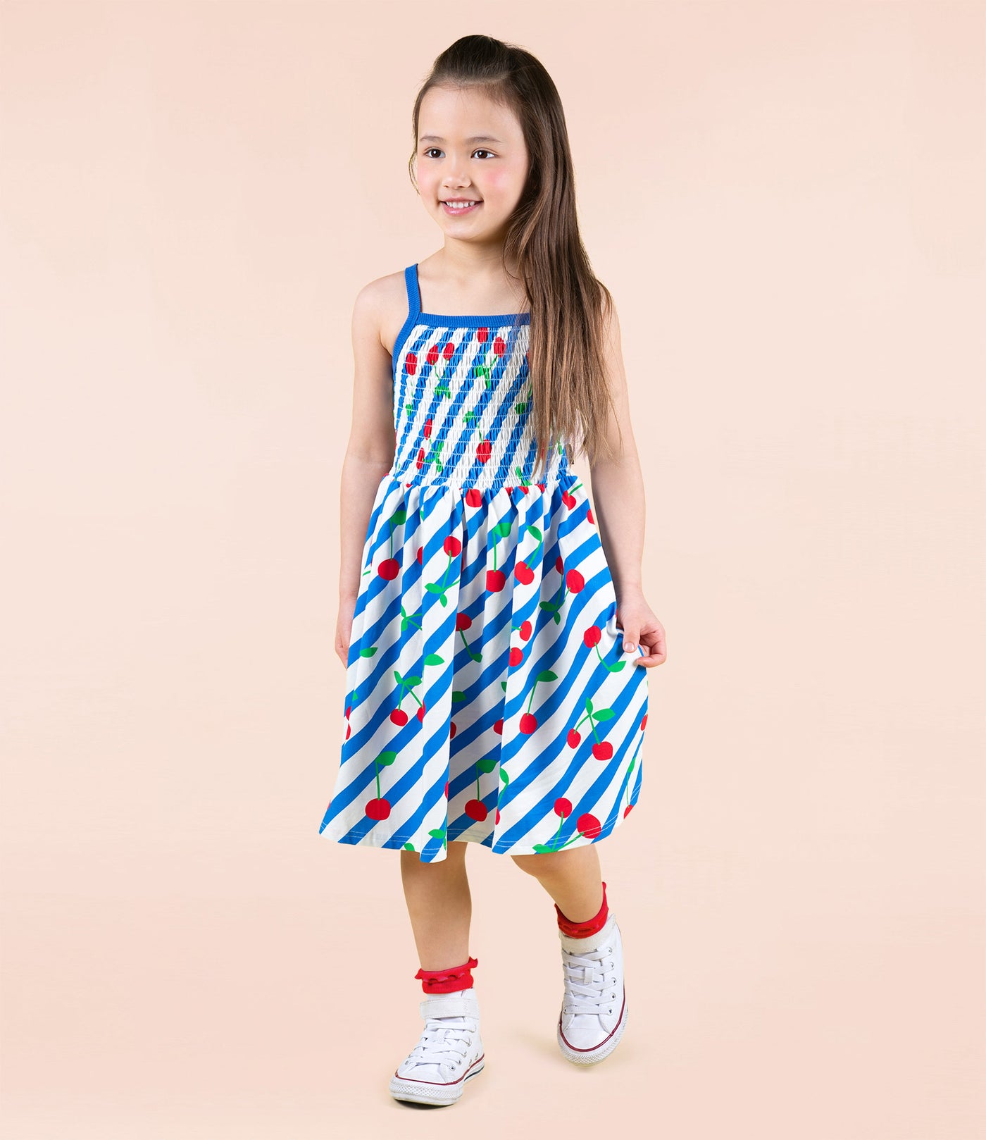 Rock Your Kid Cherry Stripes Sun Dress