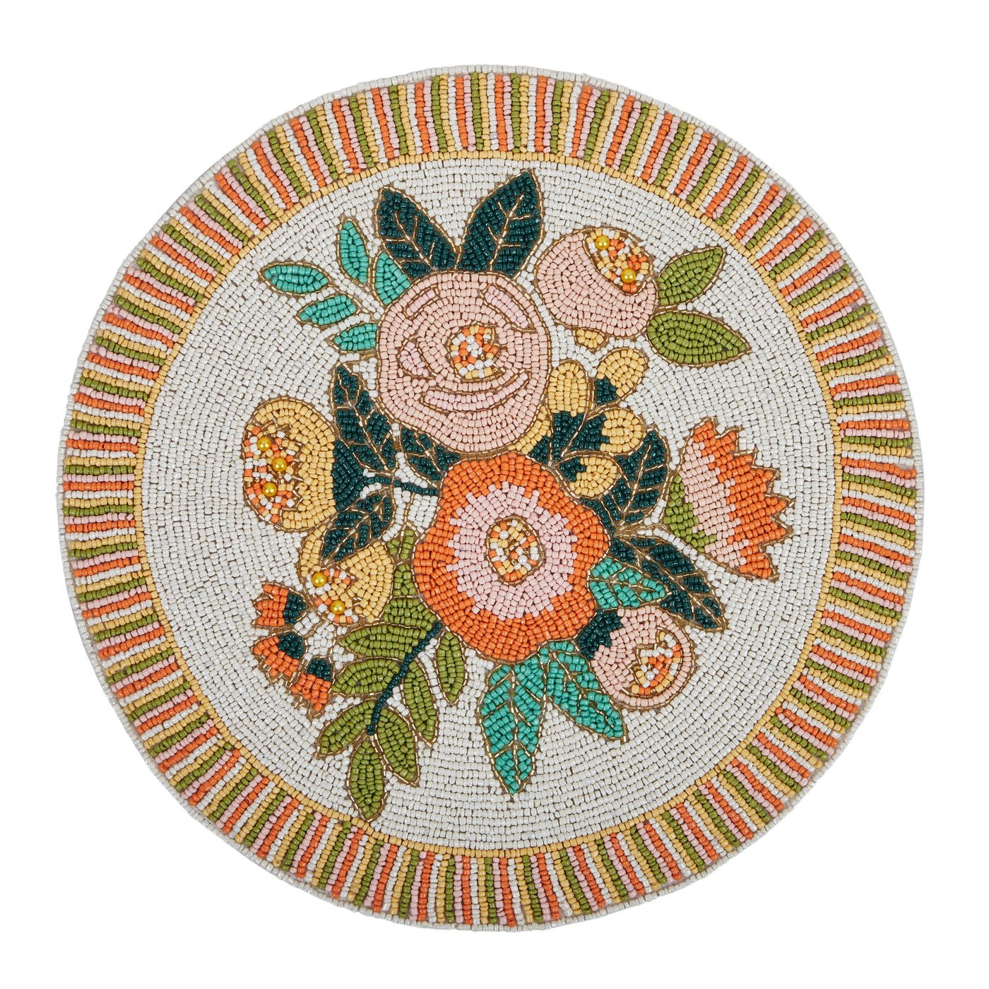 Flora Beaded Round Placemat