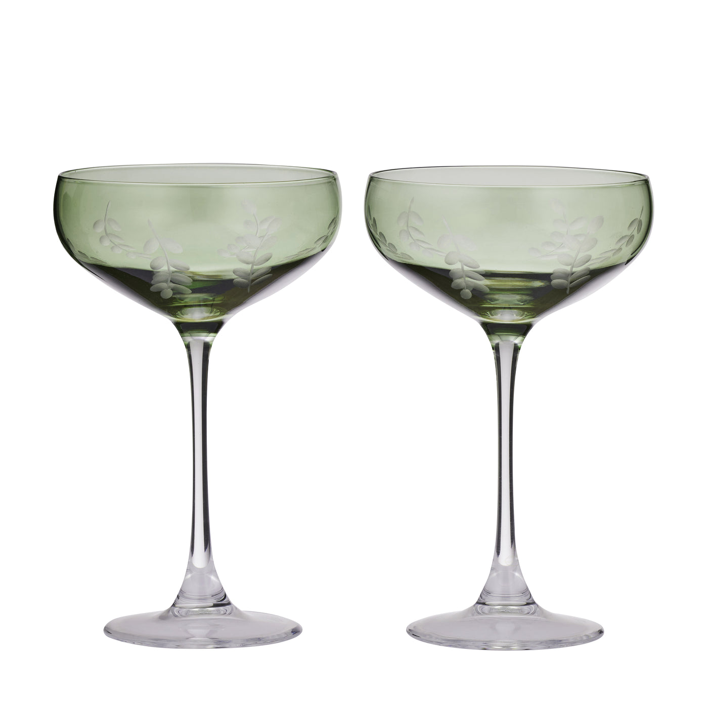 Indigo Set of 2 Coupe Green