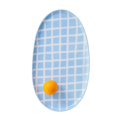 Kip and Co Blue Bird Tartan Platter