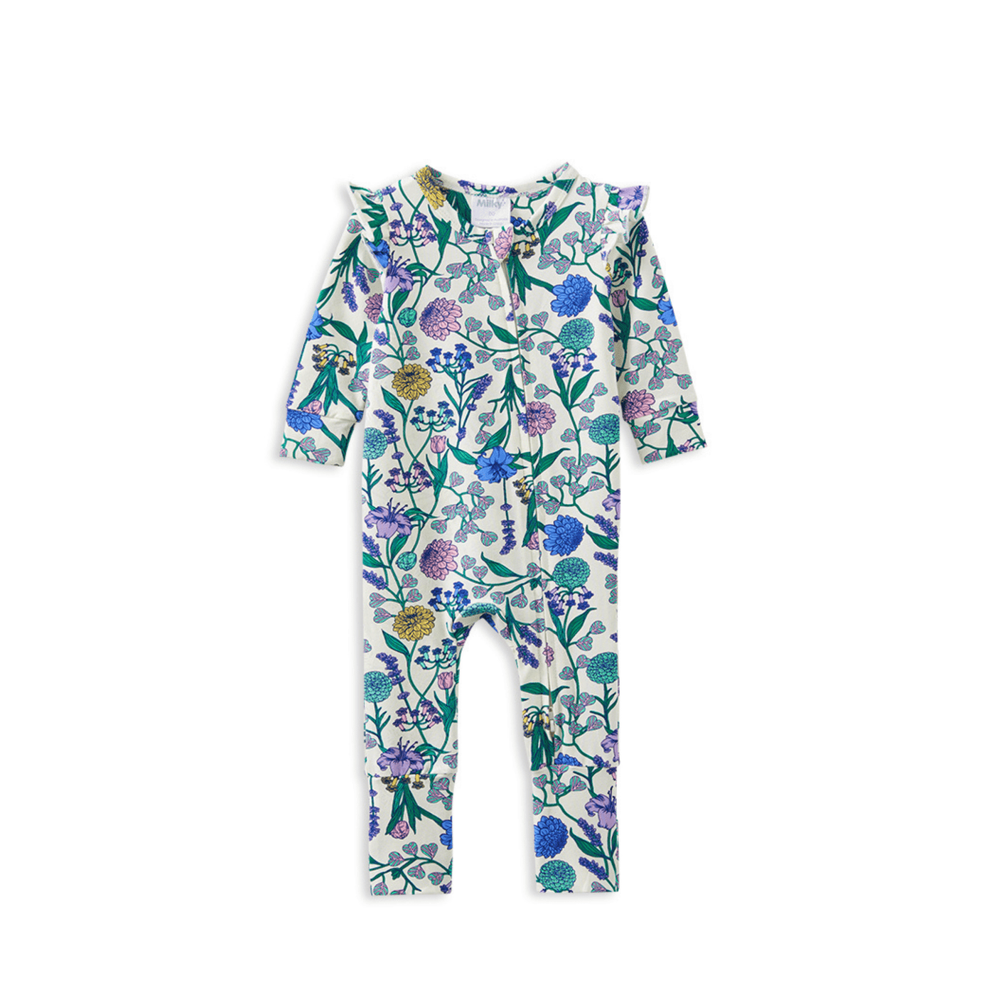 Milky Clothing Spring Bouquet Zip Romper