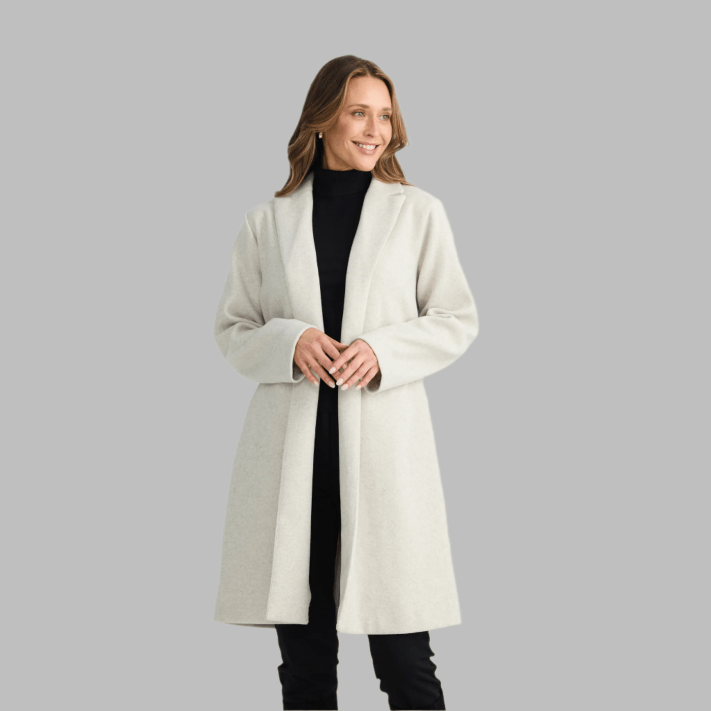 Brave and True Bella Coat Oat Marle