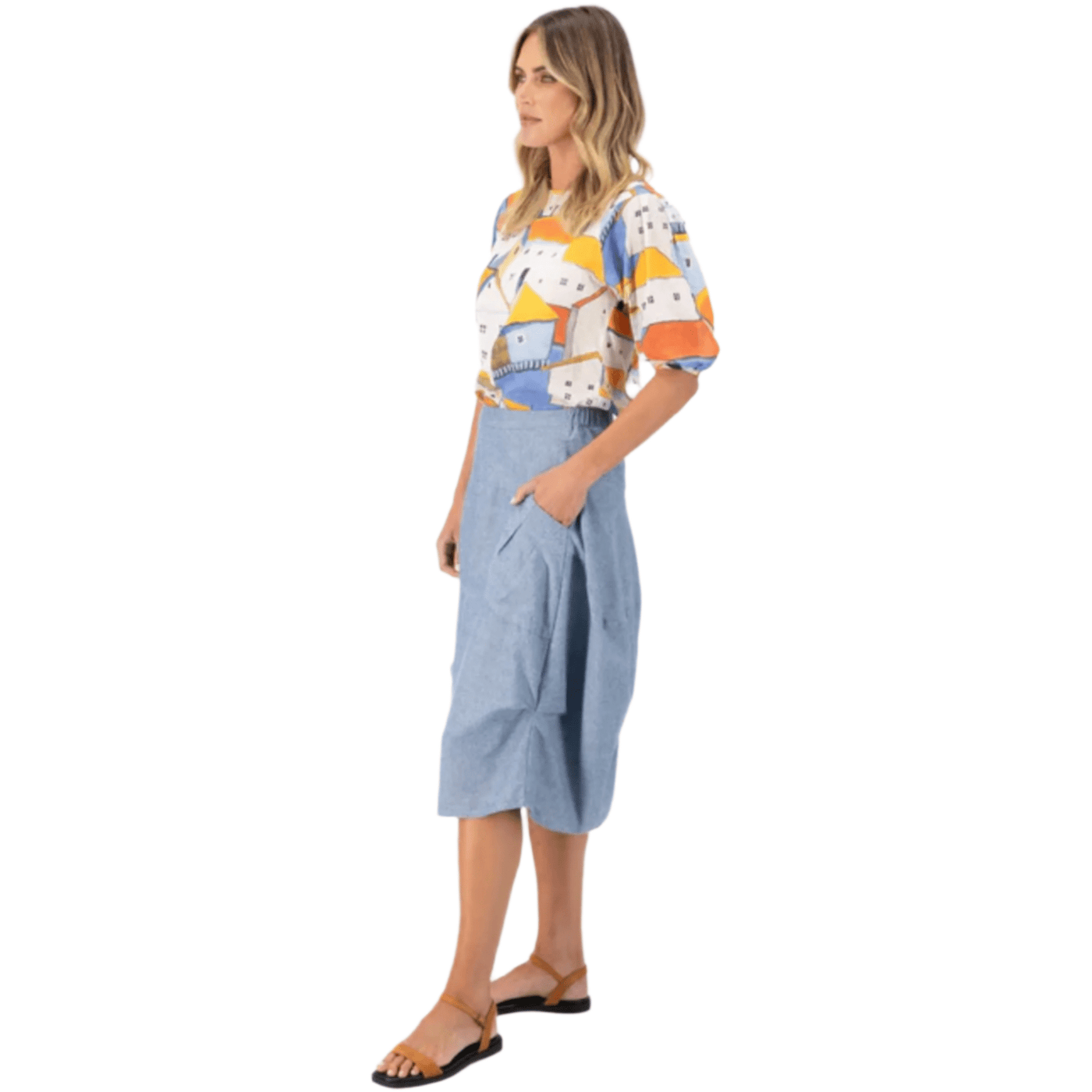 Olga De Polga Milwaukee Traveller Skirt Sky Blue