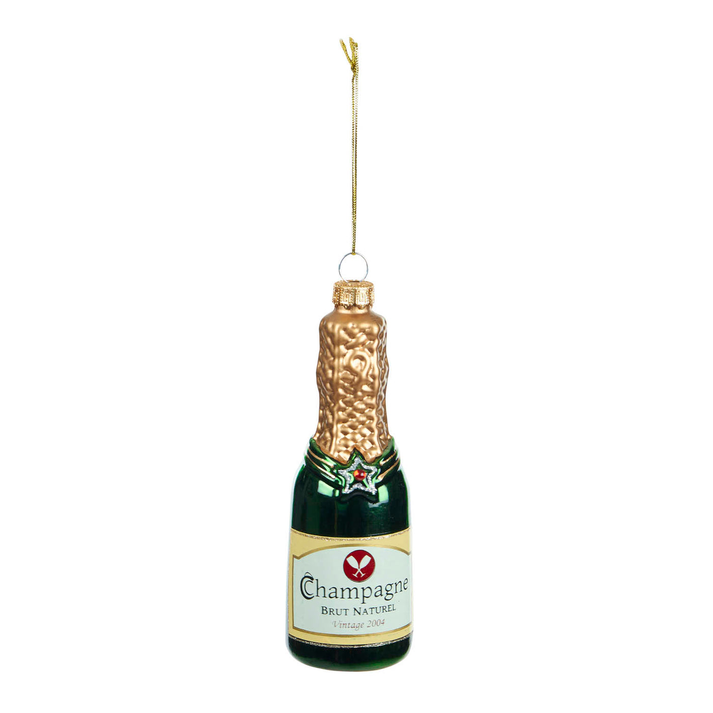 Champagne Glass Bottle Green Decoration