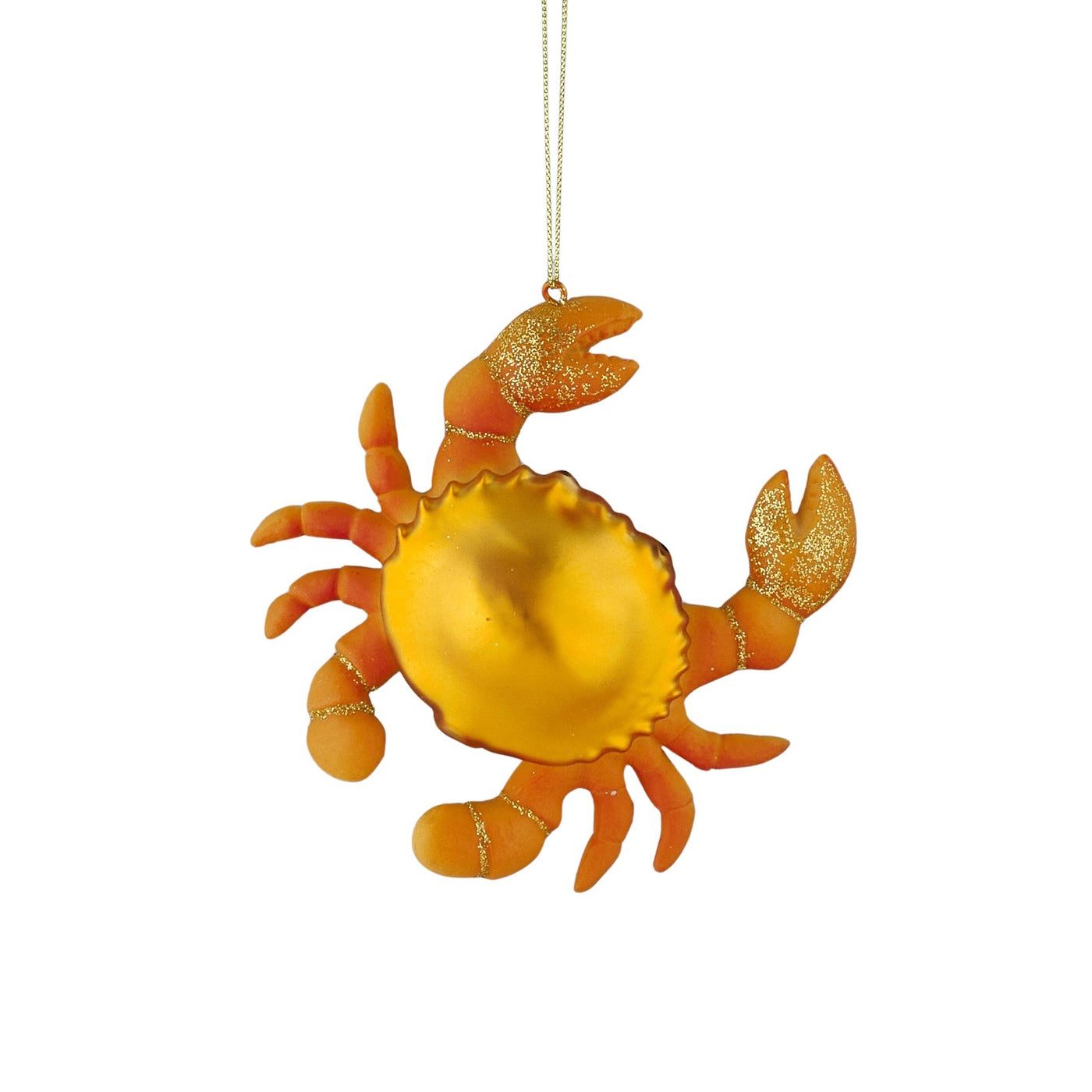 Le Crab Glass Decoration Orange