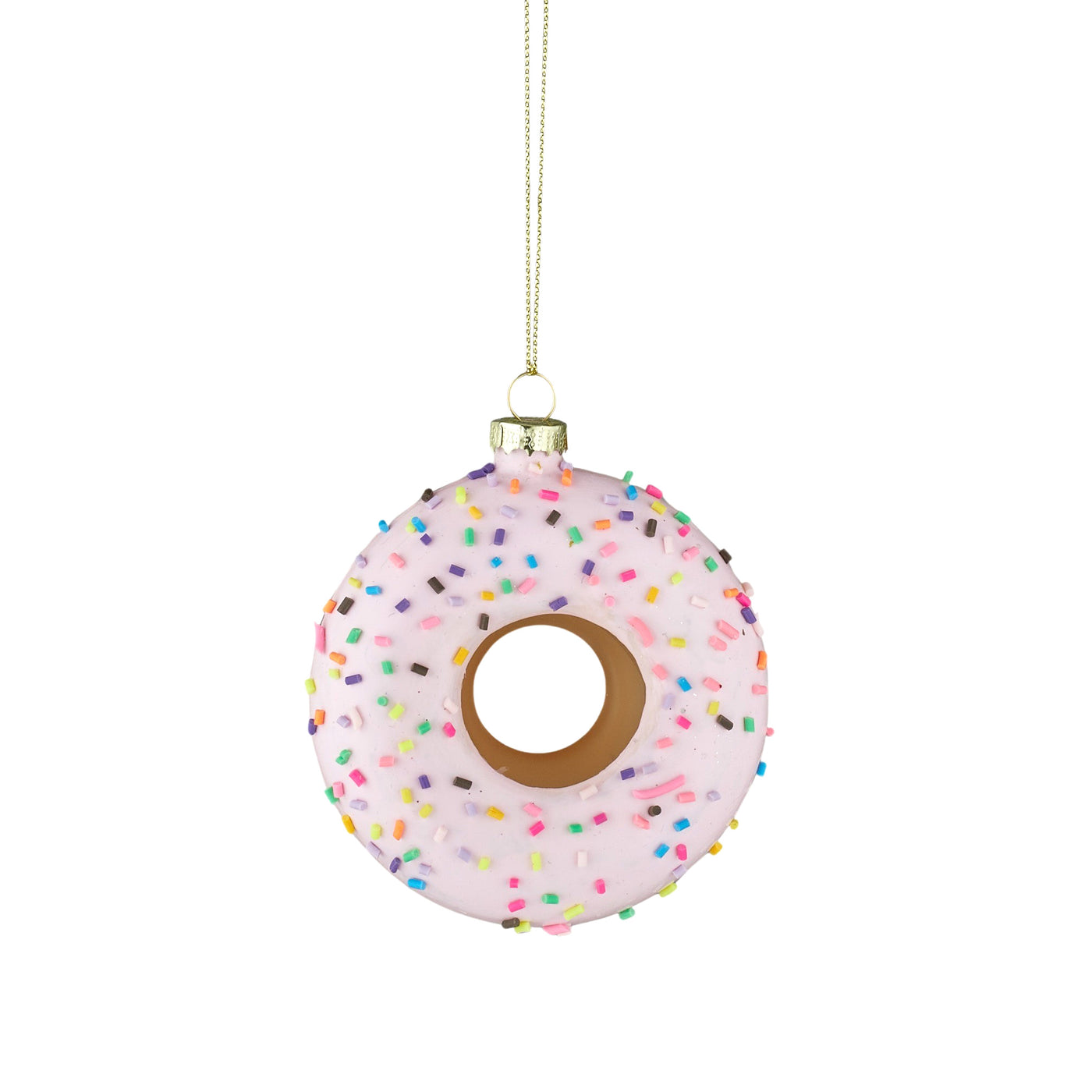 Doey Donut Glass Decoration Pink