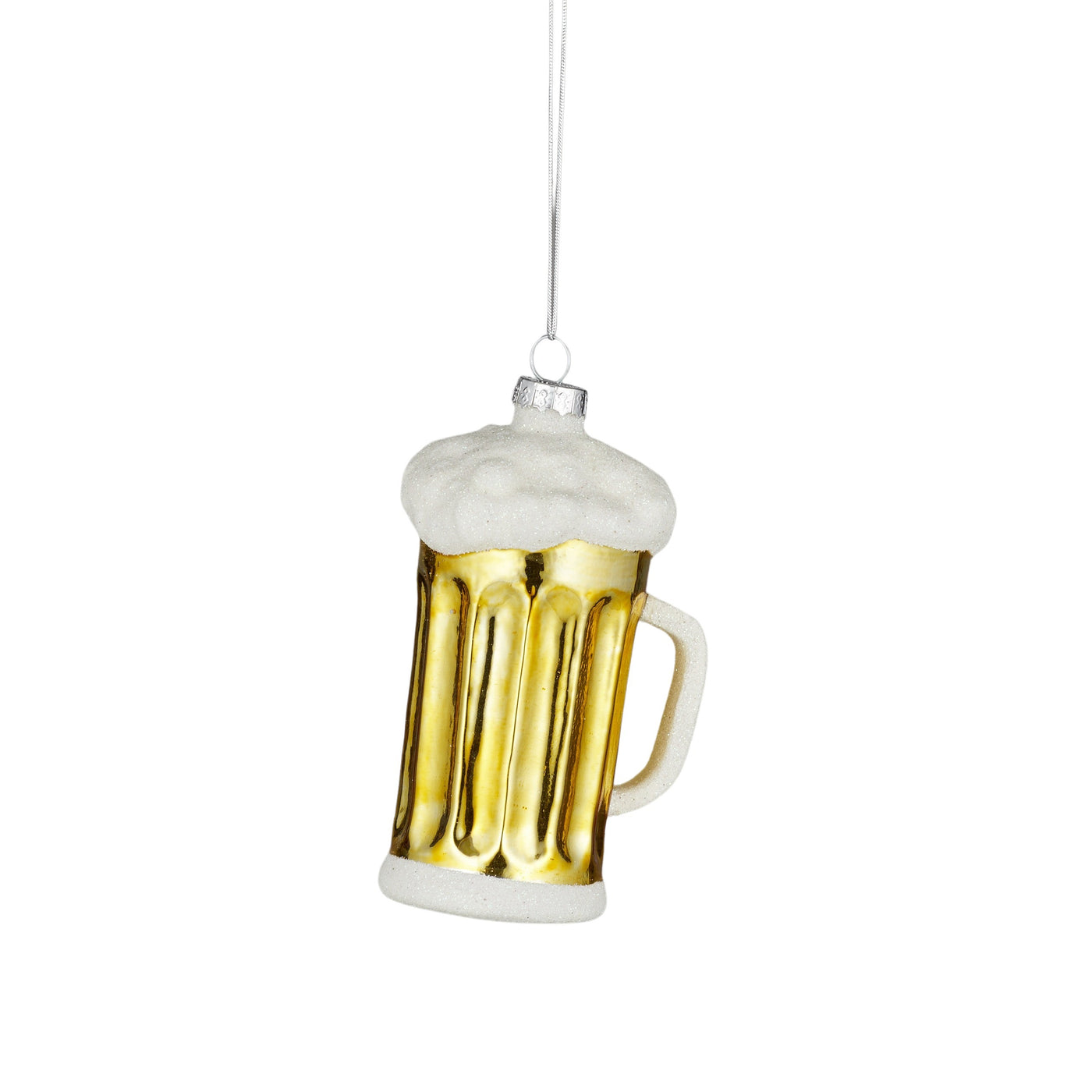 Frothy Glass Yellow Ornament