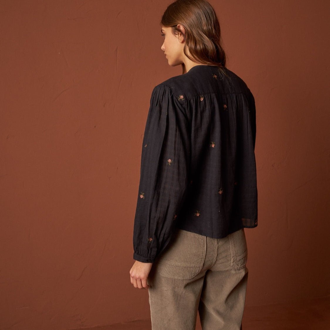 Indi and Cold Black Embroidered Shirt