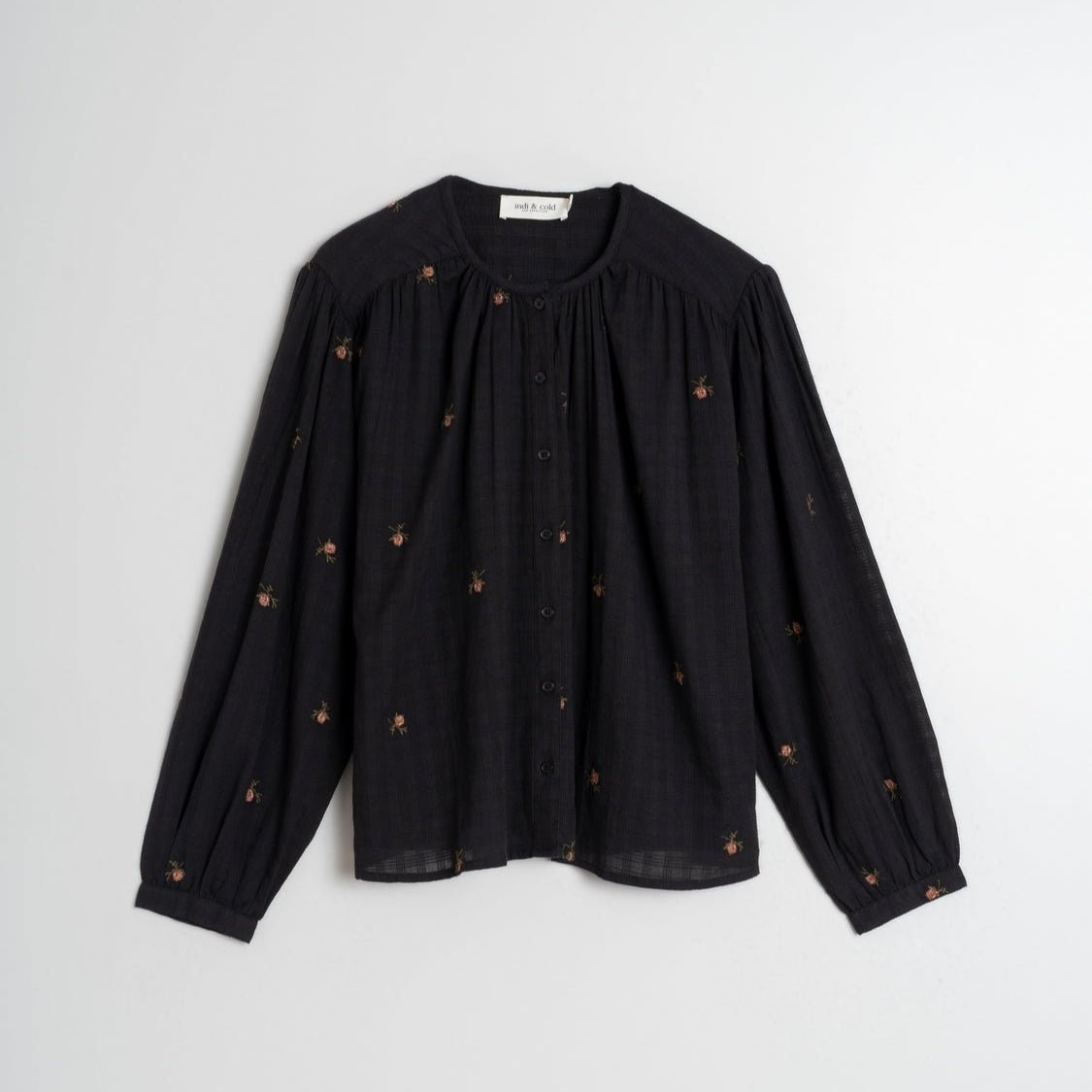 Indi and Cold Black Embroidered Shirt