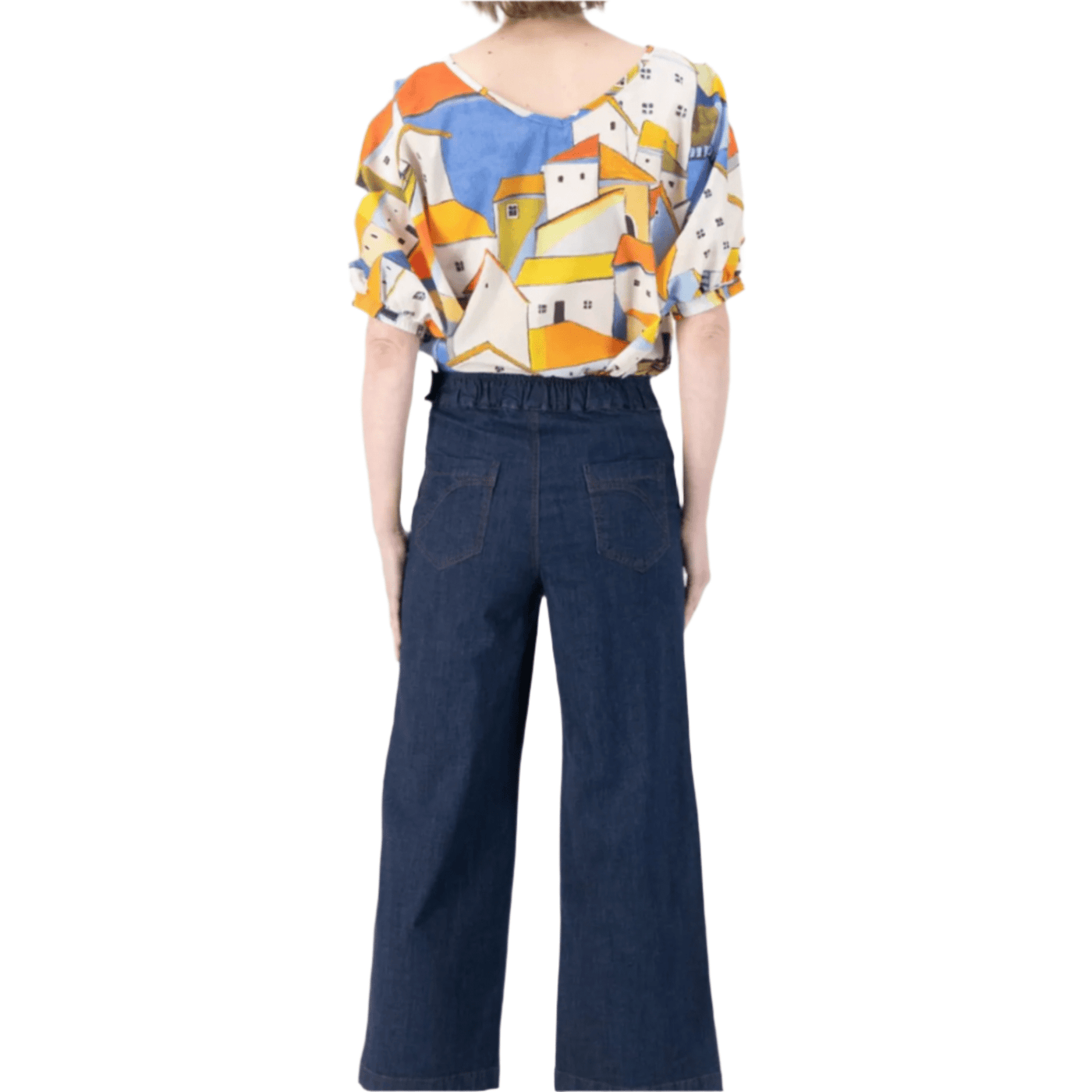 Olga De Polga Peggy Ligera Pants Dark Wash Summer Denim