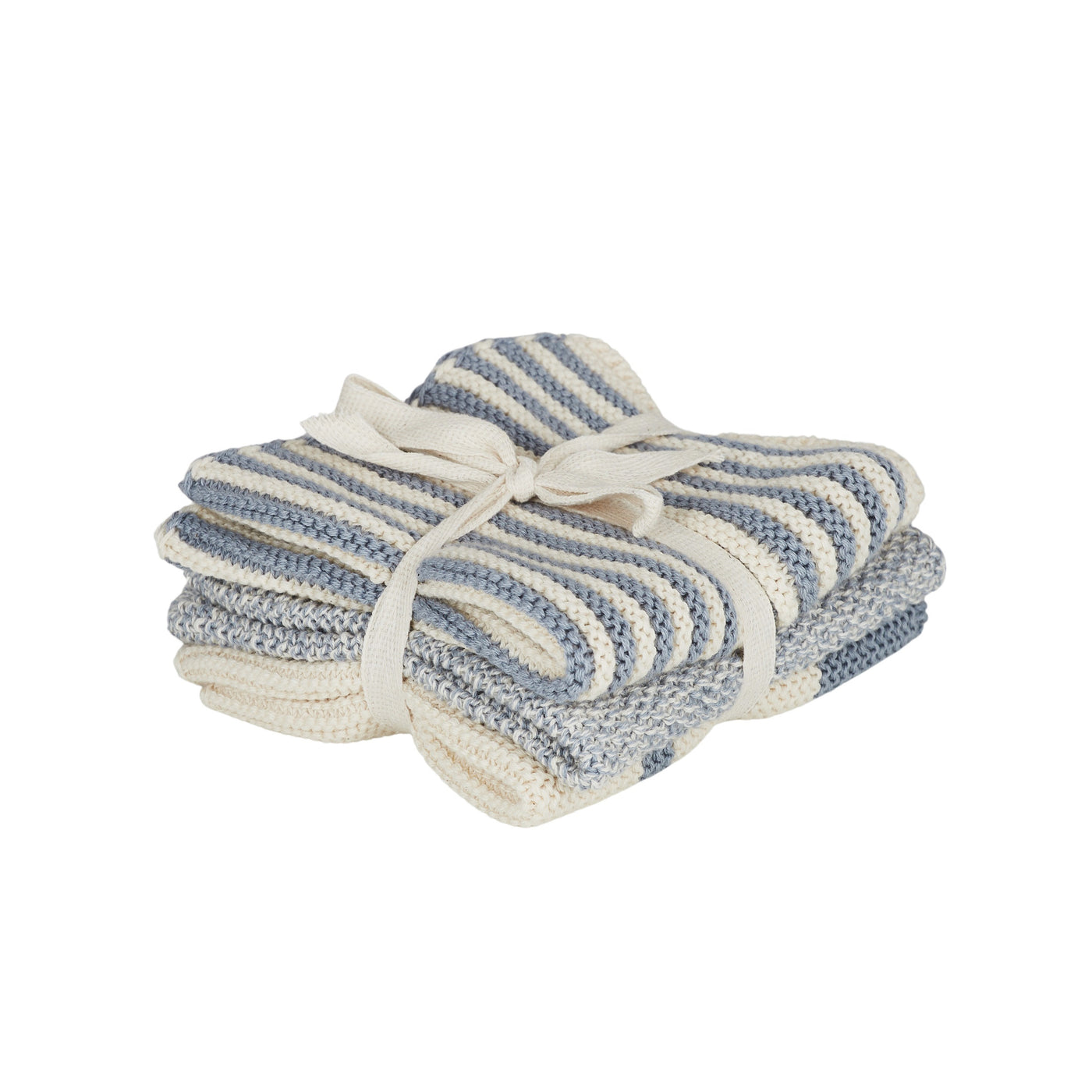 Amy Blue Cotton Knit Cloths Set of 3