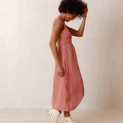 Indi and Cold Crossover Linen Dress