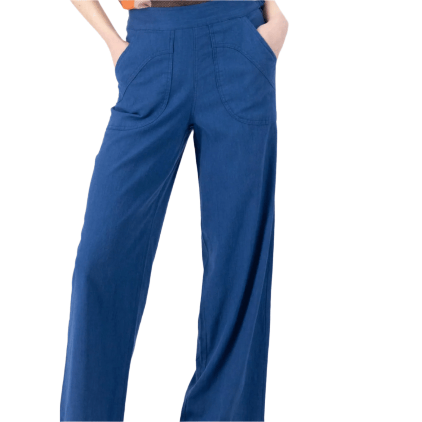 Olga De Polga Peggy Long Pants Lino Cobalt Blue